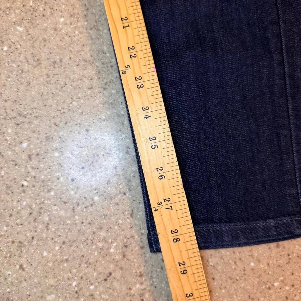 Ann Taylor Loft Dark Blue Curvy straight Jeans 29/8 - Picture 2 of 5